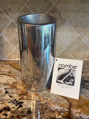 Nambe Polished Silver Tilt Wine Chiller